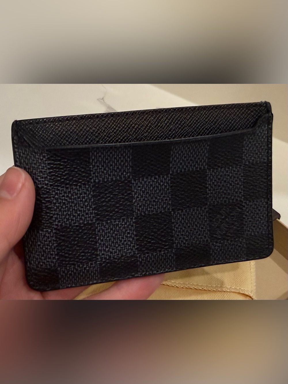Louis Vuitton Damier Graphite Enveloppe Carte de Visite Card Holder N63338